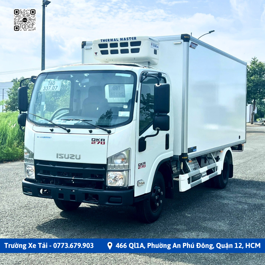 Xe tải ISUZU QKR270 Tải 2,5T Thùng đông lạnh dài 4,3M Đời 2024